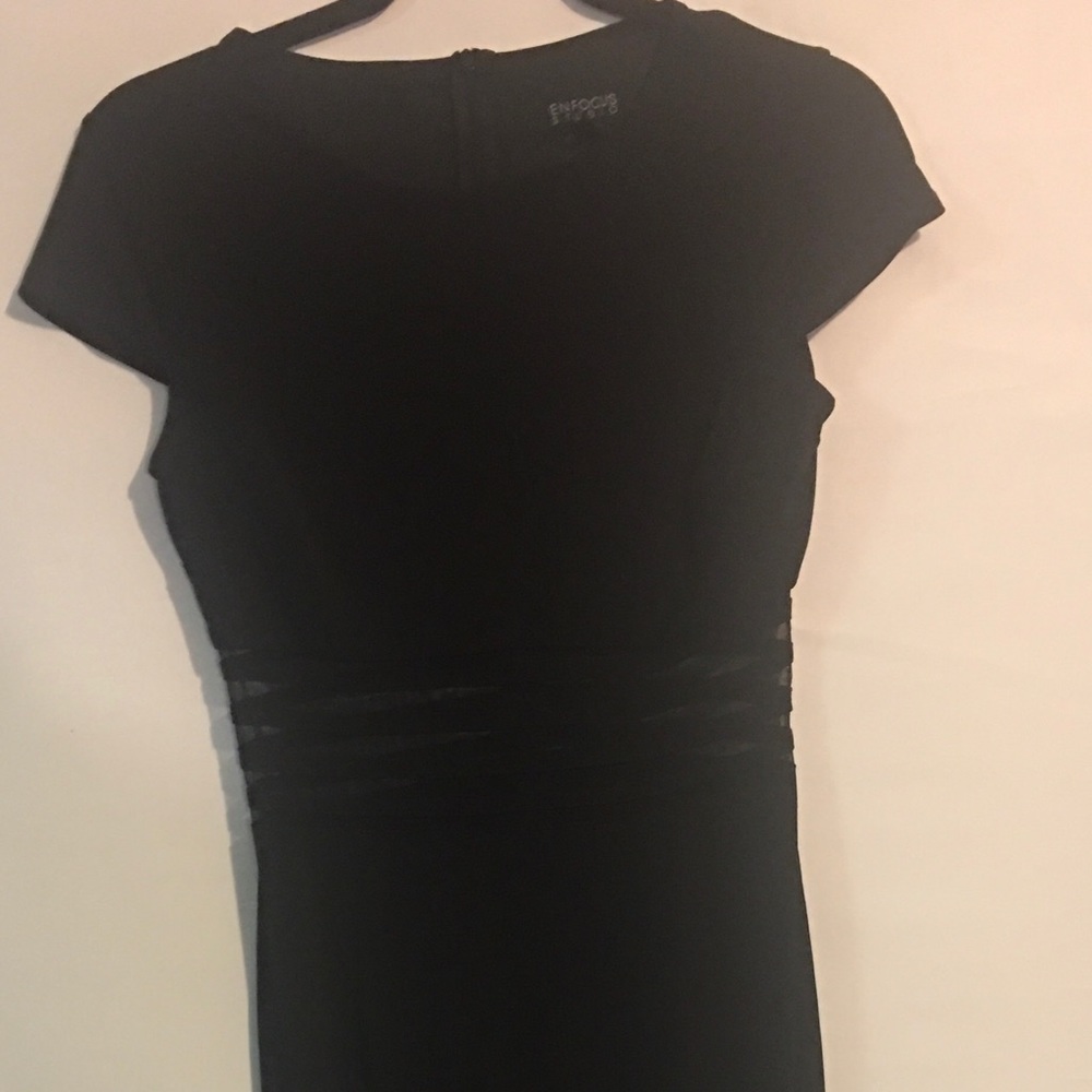 Enfocus Studio Black Dress with shear cutouts